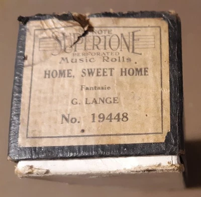 Rollo de piano para tocadiscos de 88 notas #19448 Home Sweet Home de G. Lange Supertone Foto 1 de 4