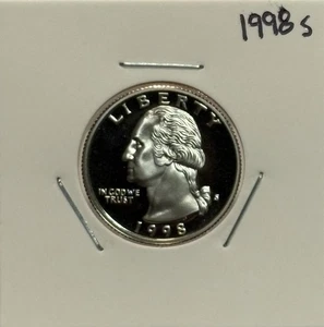 Cuarto Washington 1998 S 25C prueba - sin circular, gema BU, ¡muy bajo como nuevo! 🔥 - Imagen 1 de 2