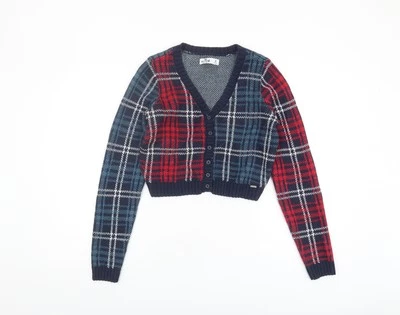 Hollister Women's Multicoloured Plaid Cardigan M - Image 1 of 4