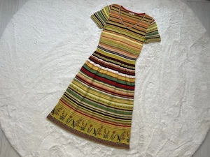Ivko Vestido Largo Verano Punto Rayas Floral / Talla 36 - Imagen 1 de 9