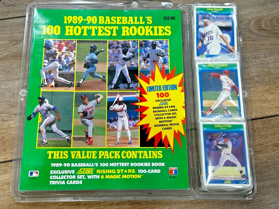 Bolas de beisebol 100 cartas de novatos mais quentes pontuação 1989-90 seladas de fábrica Griffy Deion - Imagem 1 de 2
