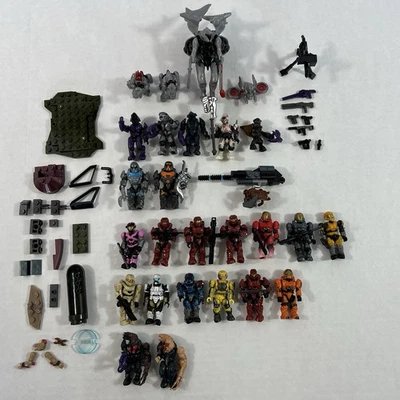 Halo Mega Bloks Figure Lot 26 Figures And Miscellaneous Pieces  - Image 1 of 4