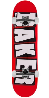 BAKER SKATEBOARD COMPLETO Marca Logo Blanco 7.56" Crudo Camiones MONTADOS Foto 1 de 4