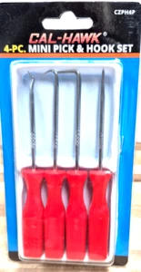 4pc Mini Pick and Hook set O ring Seal Gasket Remover Puller Extractor Hand Tool - Foto 1 di 2