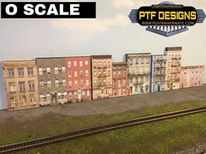 O Scale Apartment Combo 1, 2 & 3 (Set Of 3) Building Flat/Front Background - Picture 1 of 6