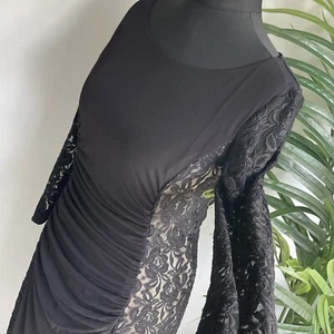 Phase Eight Talla 14 Vestido Negro Encaje Elástico Lápiz Moveo Fiesta Noche Formal - Imagen 1 de 16