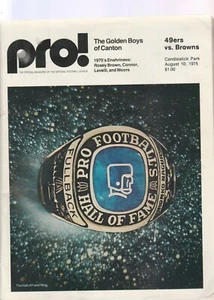 PRO 49ERS VS.BROWNS AUGUST 10, 1975 PROGRAM - Picture 1 of 3