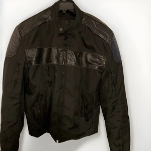 XELEMENT Mens L padded Leather & Nylon Motorcycle Jacket w/zip-out lining - Picture 1 of 15