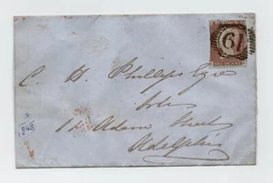 GB QV Cubierta 1d Rojo 1848 Distrito de Londres "61" Matasellos de Oficina Principal - Imagen 1 de 2