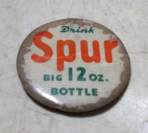 Vintage/Antique 1940s50s Spur Soda Pop Pin Back Button Advertising - Picture 1 of 3