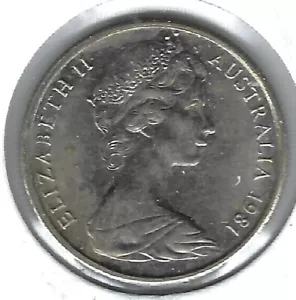 1981 AUSTRALIA Uncirculated Five Cent QEII & Echidna Coin! - Picture 1 of 2