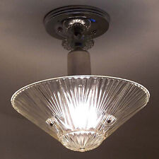 550a Vintage antique arT Deco Glass Shade Ceiling Light Lamp Fixture Chandelier