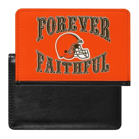 Forever Faithful Cleveland Browns Passport Holder Protector Cover Wallets Cover