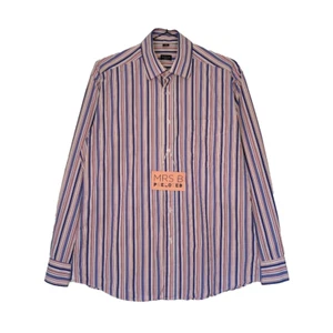 Paul Smith Men's Striped 16 Red White Blue 100% Cotton Long Sleeves London Logo - Bild 1 von 11