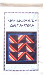 "MINI ESTILO AMISH" ~10" Edredón Cuadrado PATRÓN y 9 Piezas de Tela Base - Imagen 1 de 4