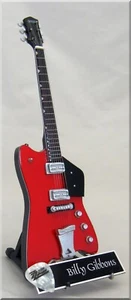 BILLY GIBBONS  Miniature Guitar Replica ZZ Top w/ Guitar Pick - Picture 1 of 2