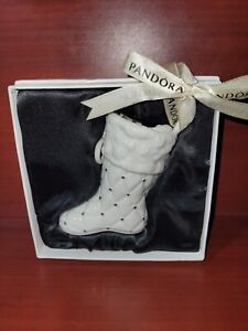 Pandora 2012 Limited Edition Christmas Stocking Boot Ornament Charm Pouch W/ Box