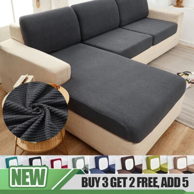 1/2/3 Seater Sofa Seat Covers Couch Protector Cushion Elastic Settee Slipcover - Image 1 of 4