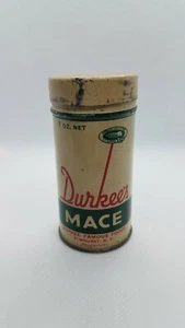 Durkee's Mace 1 Ounce Round Spice Tin Litho Advertising Elmhurst NY - Picture 1 of 6