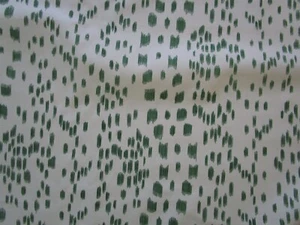 Les Touches Green Print Cot. Fabric Brunschwig & Fils 35" units x 52" W - Picture 1 of 6
