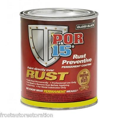 POR15 Gloss Black Rust Preventative Paint 473ml POR 15 Treatment Prevent 45008 • 38.61€