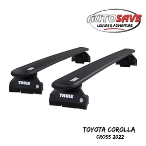 Thule Aluminium WingBar Evo Black Roof Bars to fit Toyota Corolla Cross 2022 - Picture 1 of 1