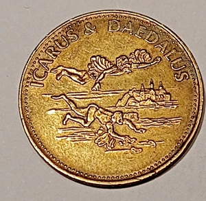 Shell*Aviation Commemorative Token* Icarus& Daedalus *Condition good *1+ - Picture 1 of 2