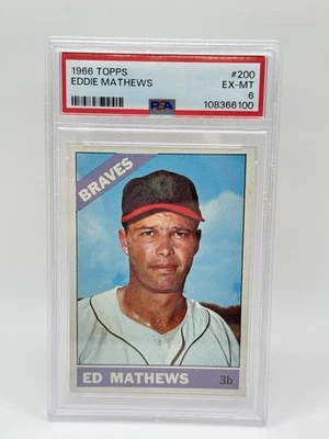 1966 Topps Eddie Mathews #200 PSA 6 - Image 1 of 3