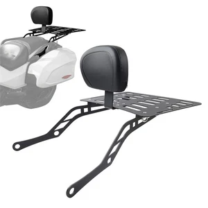 Rear Sissy Bar Backrest Pad w/Luggage Rack For Can Am Spyder F3 F3-S F3-T 15-25 - Picture 1 of 11