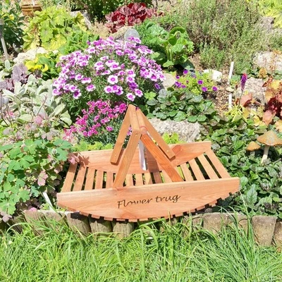 Esschert Design Slatted Pine Wood Picked Flower Trug Gardening Display - Image 1 of 4