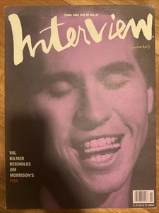 Interview magazine - November 1990, Val Kilmer, Aidan Quinn, Sonic Youth - Picture 1 of 4