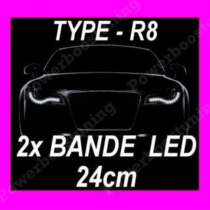 Band LED Soft White Headlight Daytime Running Lights Diurnal White Light Xenon - Picture 1 of 6