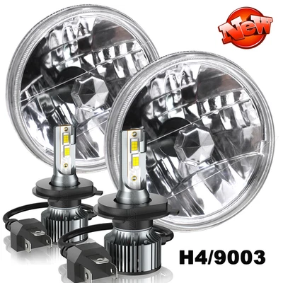 Para Ford Bronco 1967-1976 - 2x 7 pulgadas redondos LED faros redondos lámpara de haz alto/bajo Foto 1 de 4