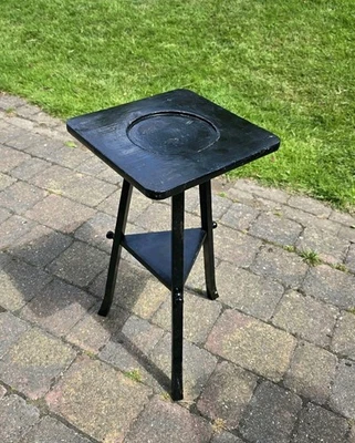 Vintage Wooden Tripod Side Table/ Plant Stand Octagonal Rustic Cottagecore  - Image 1 of 4