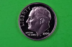 1990er Jahre Deep Cameo Roosevelt Dime US Edelstein Proof Münze - Bild 1 von 1