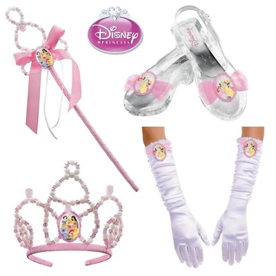 Disney Princess 4pc: Tiara, Wand, Adjustable 'Glass Slipper' Jelly Shoes, Gloves - Image 1 of 4