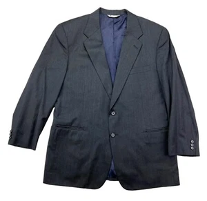 Aquascutum of London Charcoal Gray Wool Blazer 46R 2 Button USA Ivy Preppy - Picture 1 of 11