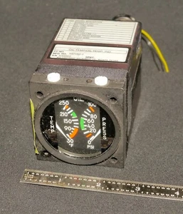 CERTIFIED LANCAIR COLUMBIA 300 OIL TEMP/OIL PRESS. IND. MID-CONTINENT # MD162-1 - Picture 1 of 12