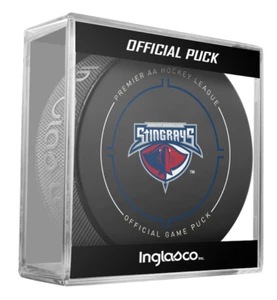 Disco en cubo de hockey de juego oficial ECHL Carolina del Sur Stingrays 2022-2023 - NUEVO - Imagen 1 de 4