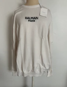 Balmain white sweater with black logo - Picture 1 of 9