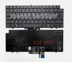 Spanish Backlit Keyboard for Dell Latitude 7440 P174G 7450 P175G P176G 7650 0JP3 - Picture 1 of 3