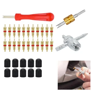 20 Valve core + Car Valve Key Spare Replacement Car Tire valve Tyre Stem Core - Picture 1 of 12