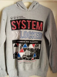Hoodie Boys Games Logo Grey 10/12yrs-146/152 Top Sweatshirt Unisex Pre Loved YKF - Picture 1 of 24