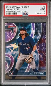 2020 Bowman's Best Purple Refractor /250 Bo Bichette #5 PSA MINT Rookie RC