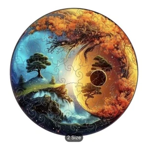 Yin Yang Tree Earth EaWooden Puzzles for adult kid Beautiful Gift, family game - Picture 1 of 5