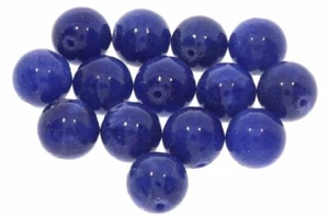 5 uds. (0,79 € */ 1 ud.) 12S200 - Mashan azul 12 mm bola piedra preciosa minerales - Imagen 1 de 2