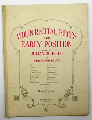 1925 Sheet Music Violin Recital Pieces Happy Farmer Julian Rehfeld Harms NY - Image 1 of 3
