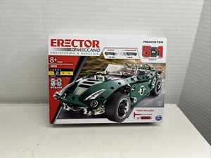 Erector by Meccano 5 in 1 Roadster Pull Back Car Building Kit NEW Open Box - Picture 1 of 7