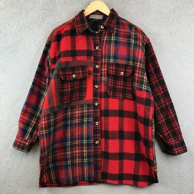 Camisa de Franela Robert Stock De Colección Para Hombres Grande A Cuadros Cazadora Pesada Lana Ble Foto 1 de 4