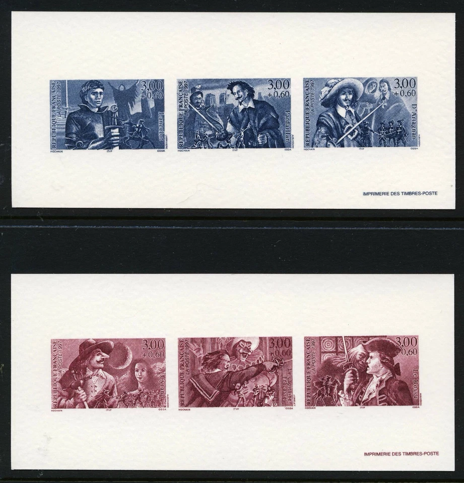 FRANCE . 1997 Adventure Heroes (B677-682) . Reduced Size Deluxe Proof - Image 1 of 1